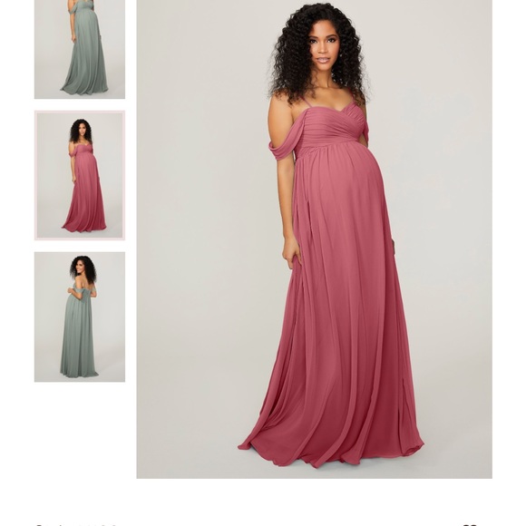 Mori Lee Maternity Dress Rosewood - Picture 3 of 5